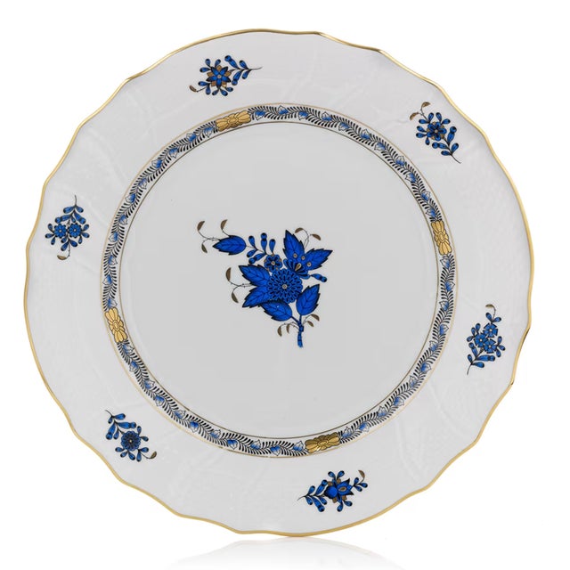 Herend Chinese Bouquet Black Sapphire Salad Plate - 7.5" For Sale - Image 9 of 9