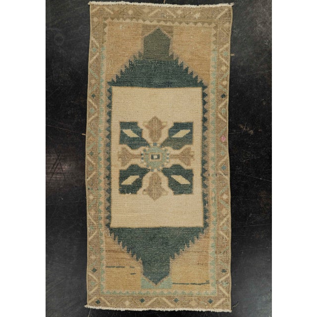 Brown Turkish Mini Rug Oriental Hand Knotted Vintage Rug 1'6" x 3'3" #21184 For Sale - Image 8 of 8