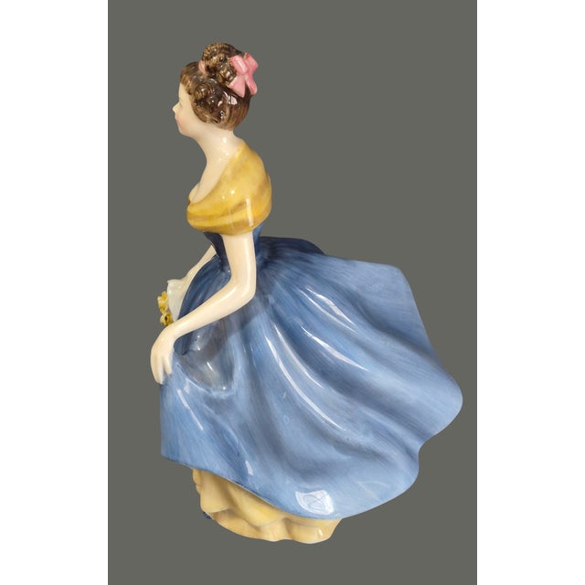 Ceramic Vintage Collectable Royal Doulton Beautiful "Melanie" Figurine h.n. 2271 1964 For Sale - Image 7 of 9