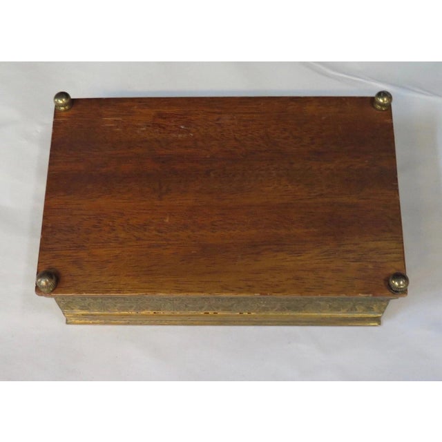 Metal Vintage Antique Continental Trinket Box For Sale - Image 7 of 8