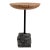 Charcoal Stone & Wood Slice Side Table For Sale