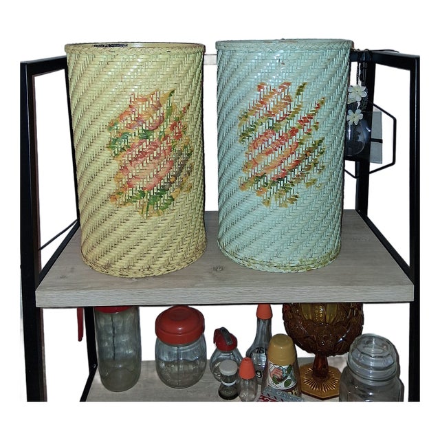 1950s Set of 2, Harvey Waste Baskets For Sale