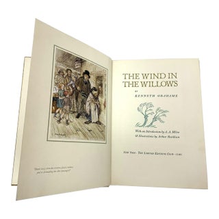 Rare 1940 Signed First Rackham Edition Kenneth Grahame’s "The Wind in the Willows" – Limited Editions Club Numbered Copy For Sale