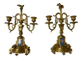 Example of Antique Gold Finish Candle Holders