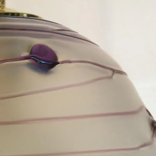 Gold German Heavy Handmade Glass Pendant Lamp from Poeschinger, 1970s For Sale - Image 8 of 13