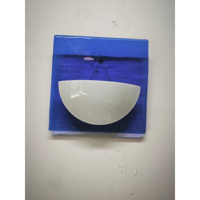 Blue Murano Glass Wall Lamp, 1980s For Sale - Image 9 of 10