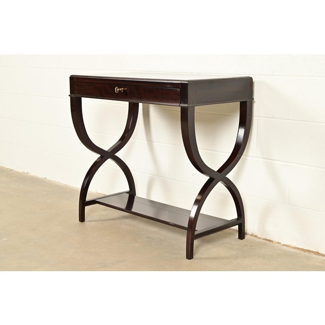 Councill Modern Regency Dark Mahogany Writing Desk or Console Table For Sale - Image 13 of 13