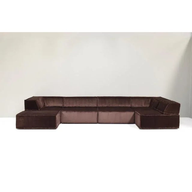 1970s Chocolate Brown COR Trio Sectional Sofa, 1972, Set of 11 For Sale - Image 5 of 18