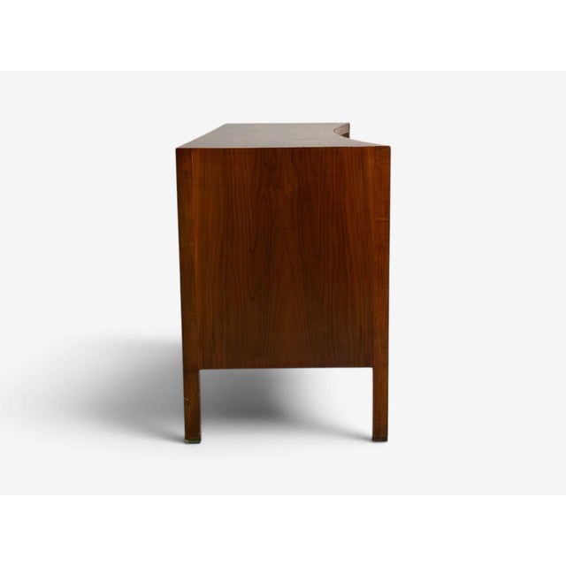 Edmond Spence, Concave Dresser, Stained Wood, Brass, Sweden, 1950s For Sale - Image 14 of 17