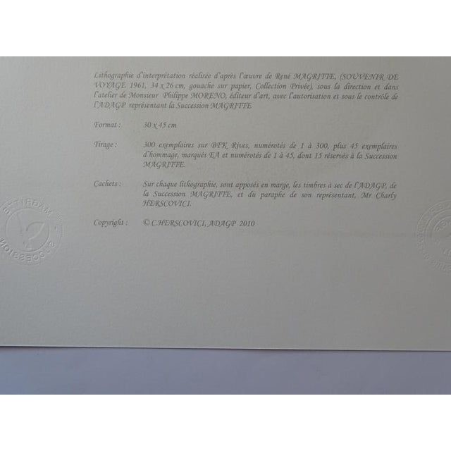 After René Magritte, Souvenir de voyage, Lithograph For Sale - Image 5 of 6