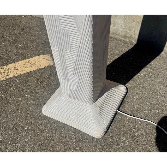 Postmodern 1980s Postmodern Plaster Floor Lamp by Dynasty For Sale - Image 3 of 5