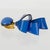 Plastic Cilea Paris Dangle Resin Clip Earrings Cobalt Blue Ribbons For Sale - Image 7 of 9