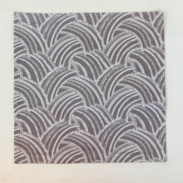 Modern Designer Vicki Payne Free Spirit Gray Modern Abstract "Feathers" Pillow Covers- 3 Pieces For Sale - Image 3 of 6