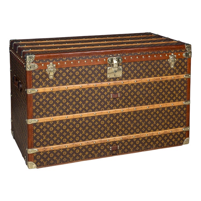 Vintage Malle Haute in Monogram Canvas from Louis Vuitton, 1920 For Sale