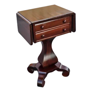 Early 20th Century American Empire Mahogany Drop Leaf Side Table by Imperial