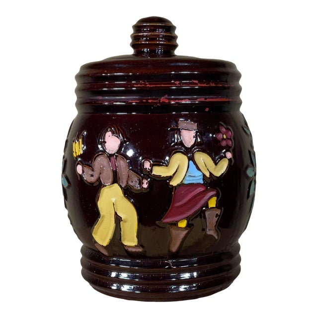 Vintage 1960s Ceramic Cookie Jar For Sale