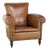Antique English Sheepskin Armchair For Sale