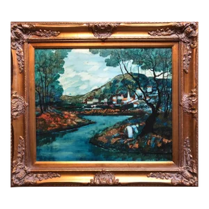 Donald Roy Purdy, Modernist Landscape Oil Painting