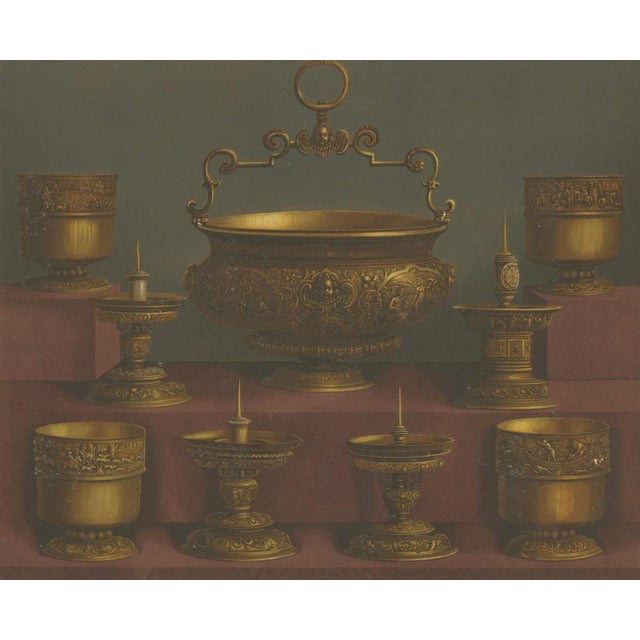 Paper F. X. Zettler, Bavarian Royal Chapel Objects, 1874, Chromolithographs, Set of 2 For Sale - Image 7 of 9