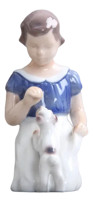 B&G 2316 Girls With Small Dogs Figurine from Bing & Grondahl