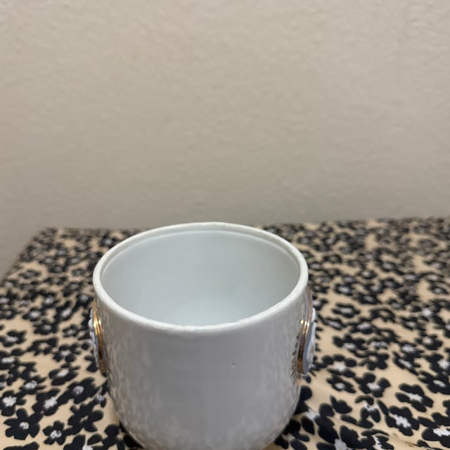 Vintage Candrea Japan Porcelain Cherub/Angel Medallion Cup With 22k Gold Gilt Accents, Wedgwood Style For Sale In New Orleans - Image 6 of 8