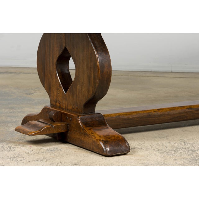 Antique French Monastery Fruitwood Farmhouse Dining Table For Sale - Image 10 of 14