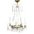 Swedish Empire Cut Crystal and Bronze Five-Light Chandelier For Sale