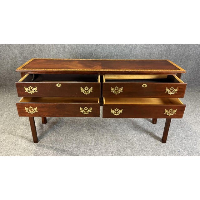 Late 20th Century Late 20th Century Madison Park Banded Top Mahogany Sideboard For Sale - Image 5 of 11