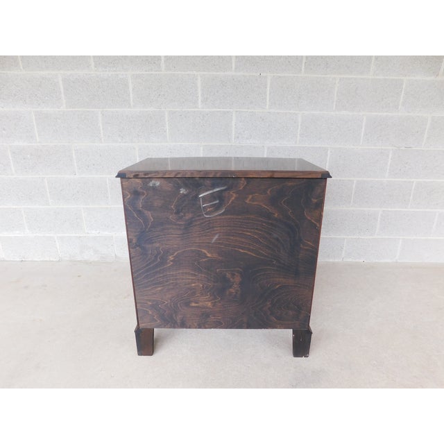 Vintage Mahogany Georgian III Style Bow Front Chest 28.5w For Sale - Image 14 of 14