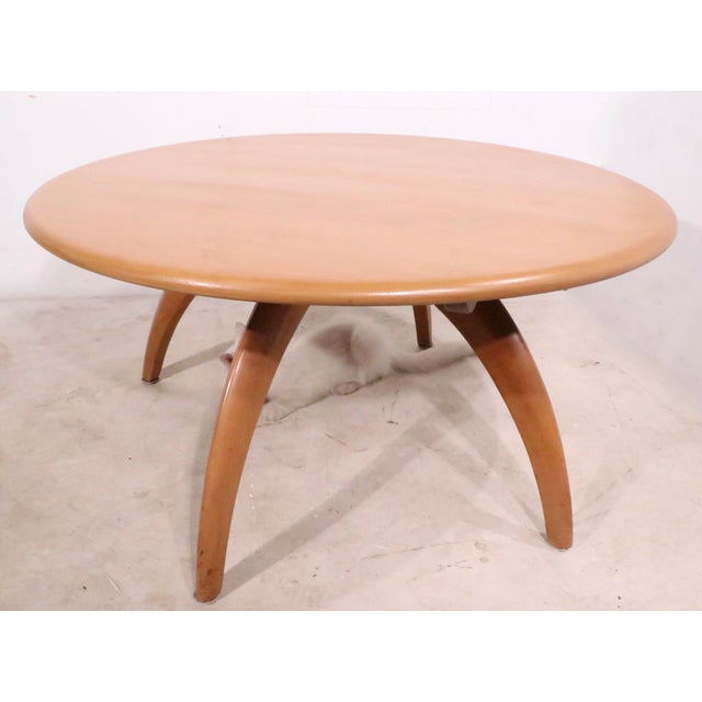 Mid 20th Century Mid Century Heywood Wakefield Lazy Susan Coffee Table For Sale - Image 5 of 6