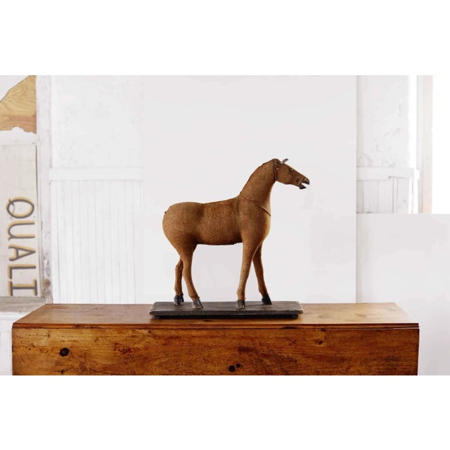 Horse Figure on Wooden Base Antique For Sale In Providence - Image 6 of 6