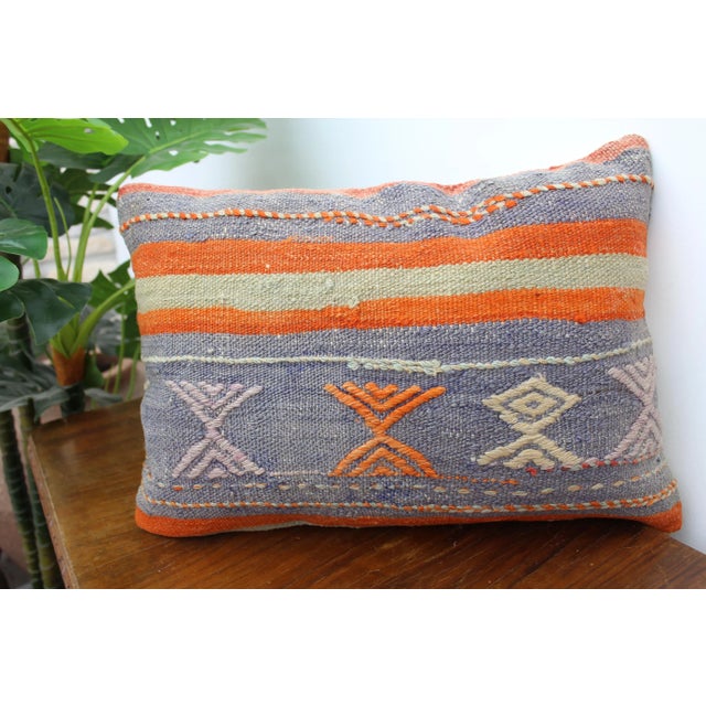 Turkish Kilim Decorative Pillow Cover - 14"x19.5" For Sale In Raleigh - Image 6 of 9