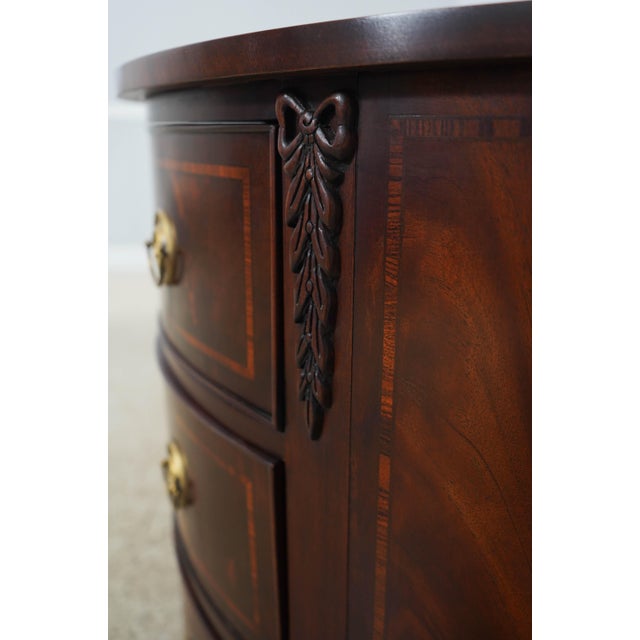 Councill Craftsmen Mahogany Banded Server Demilune Chest For Sale - Image 15 of 17