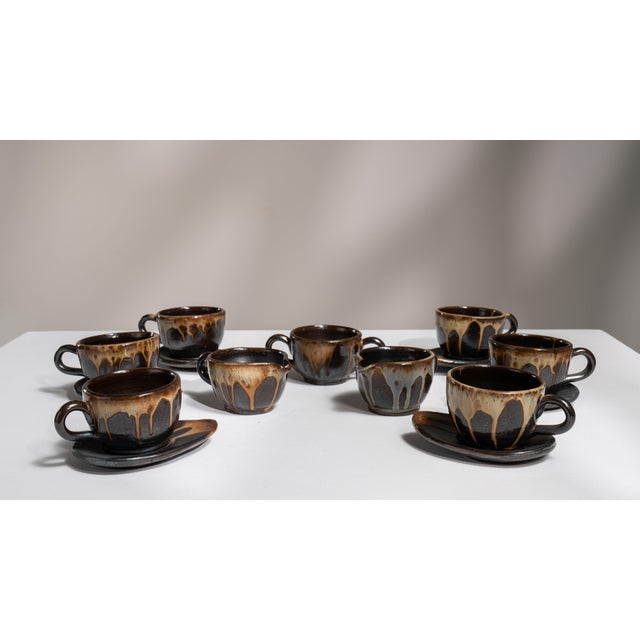 1970s Belgium Chocolate Ceramic Serving Piece For Sale - Image 14 of 15