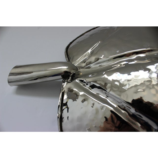 Nickel Plated Leaf Form Serving Tray For Sale - Image 12 of 13