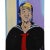 This Signed Freddy Gomez Acrylic Character Portrait from El Chavo Del Ocho features a stylized depiction of Quico, a...