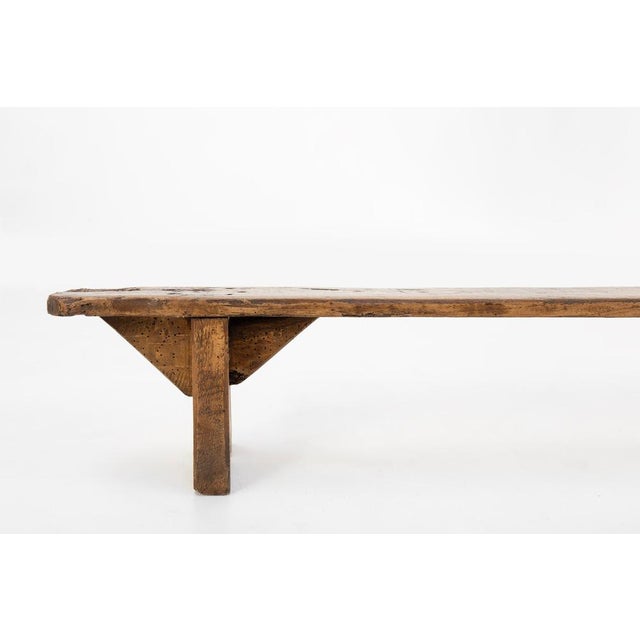 Decorative Wooden Low Bench, France, 1850s For Sale - Image 4 of 12