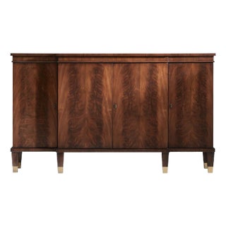 Regency Style Walnut Credenza For Sale