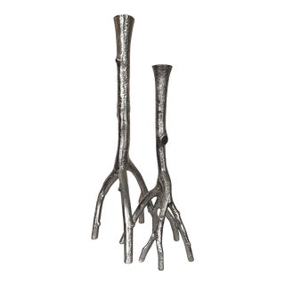 Michael Aram Enchanted Forest Large Candlesticks, Signed - a Pair For Sale