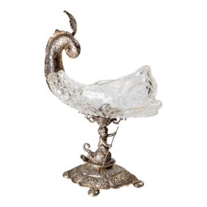 19th Century German Renaissance Revival 800 Silver Sweet Meat or Nut Dish