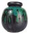 Mid 20th Century Vase in Fat Lava Sea Green Ceramic in the style of Raku, West Germany, 1970s For Sale