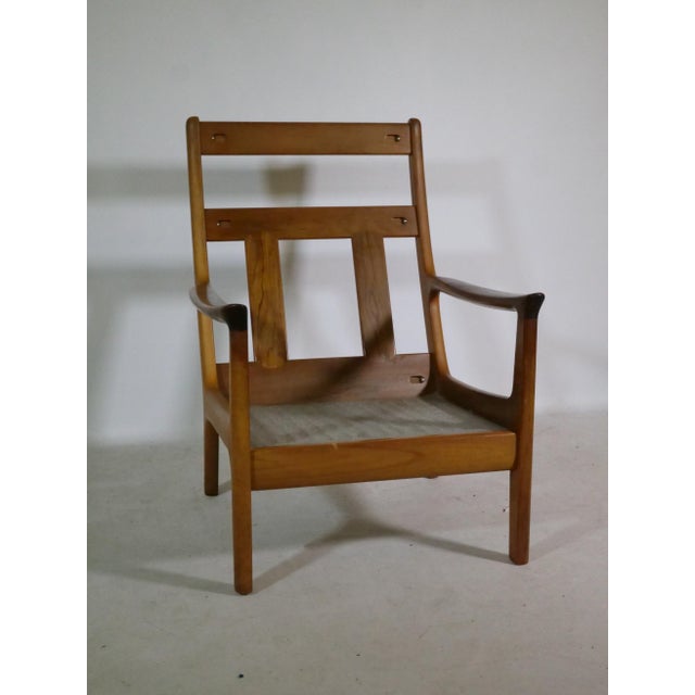 Mid-Century Teak High-Back Chair by Juul Kristensen, Denmark, 1960s For Sale - Image 4 of 14