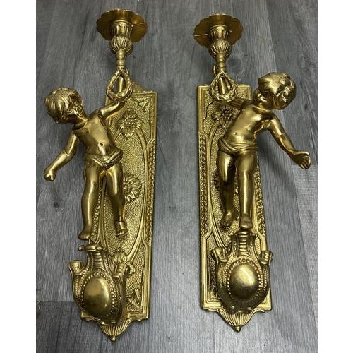 Vintage French Style Wall Candleholders, Set of 2 For Sale - Image 3 of 15