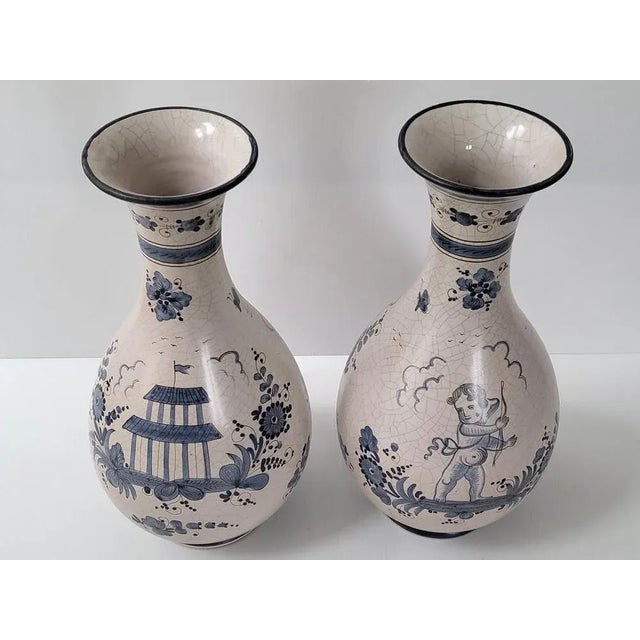 Mid-Century Modern Mid-Century Italian Ceramic Vases from Maioliche Deruta, 1950s, Set of 2 For Sale - Image 3 of 10