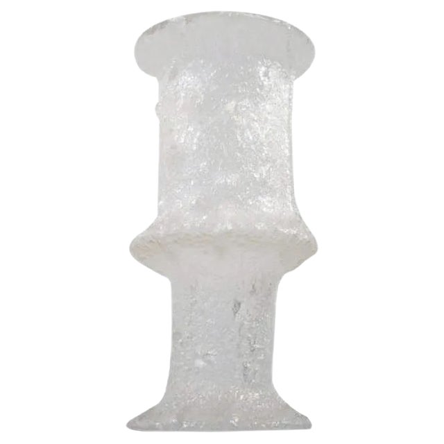 Textured Modernist Glass Vase by Timo Sarpaneva for Iittala, 1960s For Sale