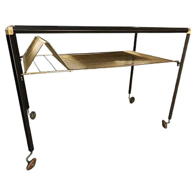 Vintage Industrial Iron Trolley, 1950s For Sale