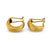 Vintage 18k Yellow Gold Half Hoop Earrings, A Pair For Sale - Image 4 of 6