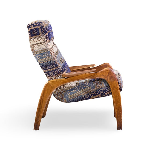 Adrian Pearsall for Craft Associates Mid Century Walnut Lounge Chairs - Pair For Sale - Image 11 of 12