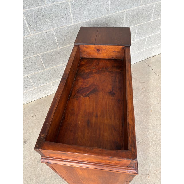 Rustic Primitive Antique Pine Dry Sink - Cupboard For Sale - Image 3 of 13