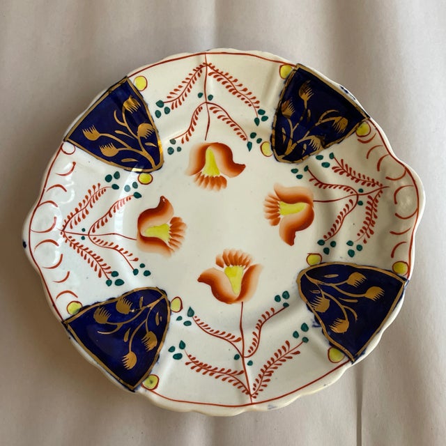 Traditional Mid 19th Century Gaudy Welsh Cake Plate Serving Charger For Sale - Image 3 of 5